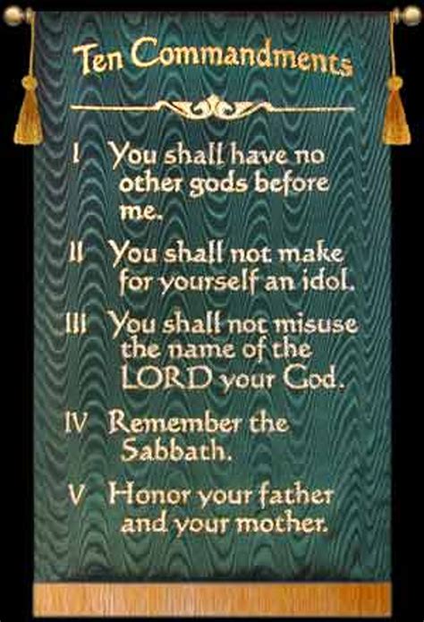 what are the the ten commandments
